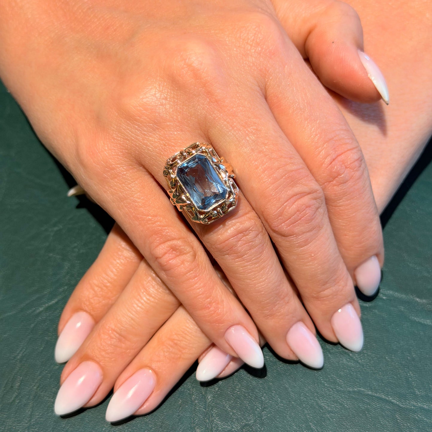 Sky Blue Cocktail Ring