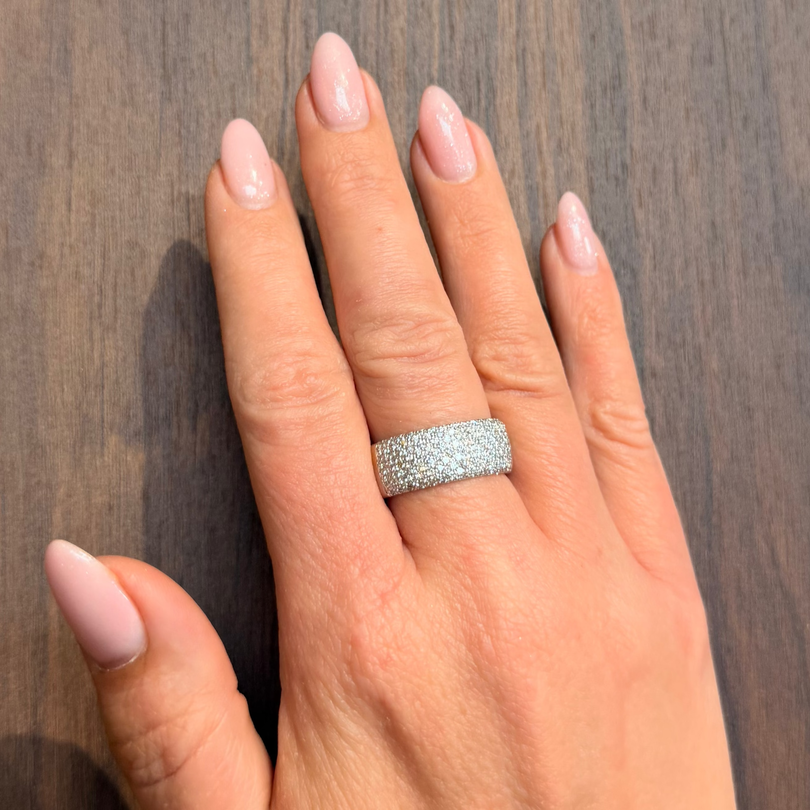 White Gold Pavé Diamond Ring