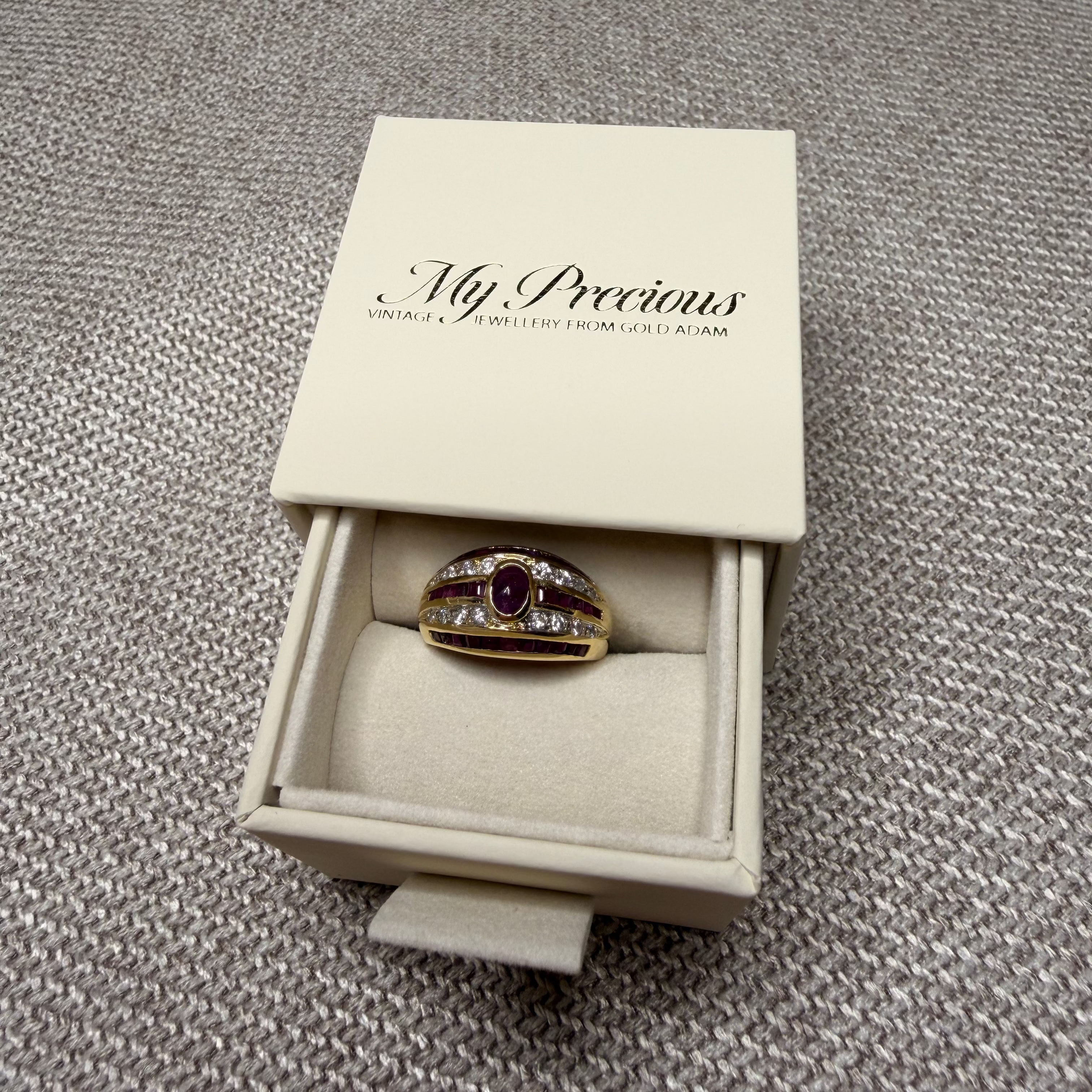 Ruby & Diamond Vintage Gold Ring