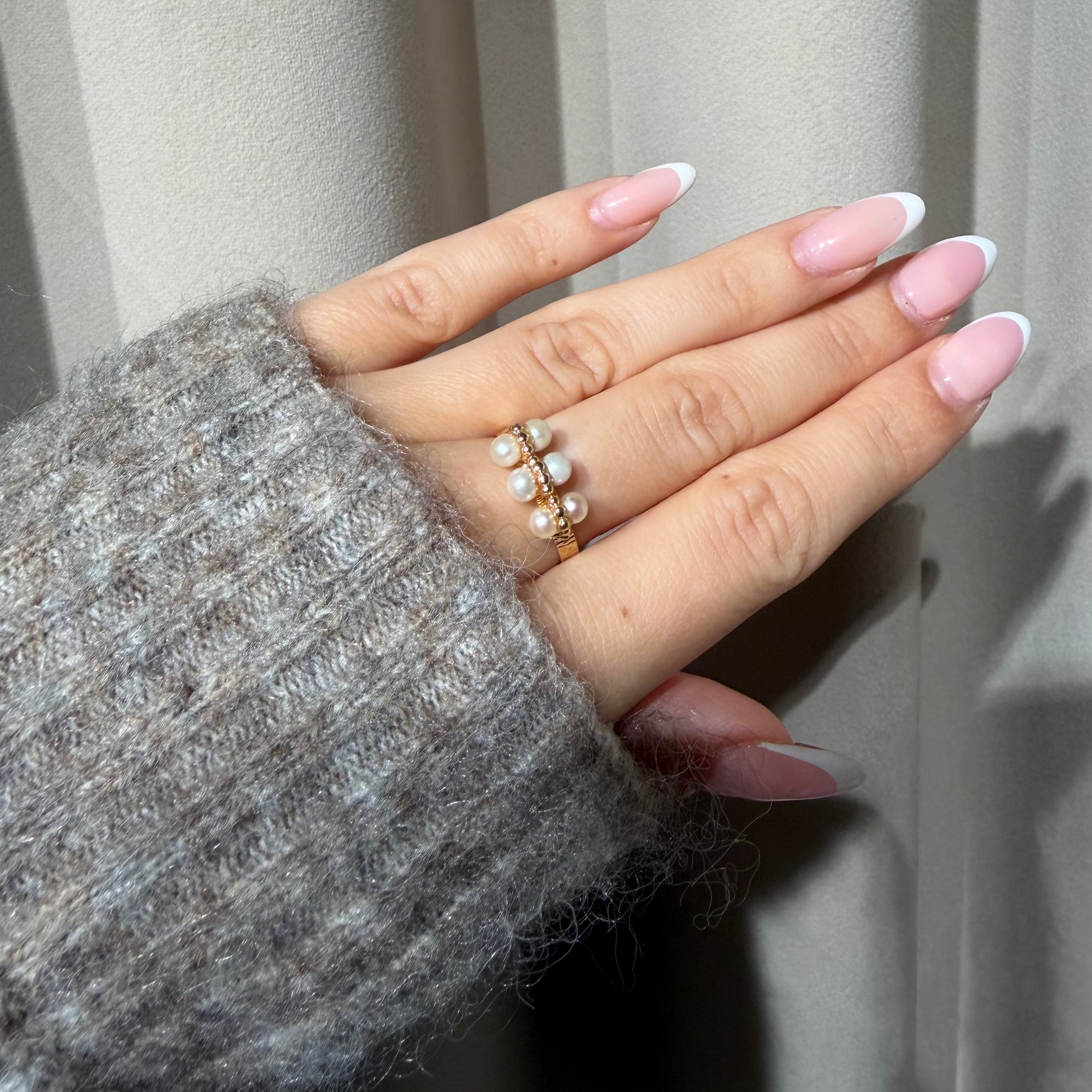 Yellow Gold Pearl Ring
