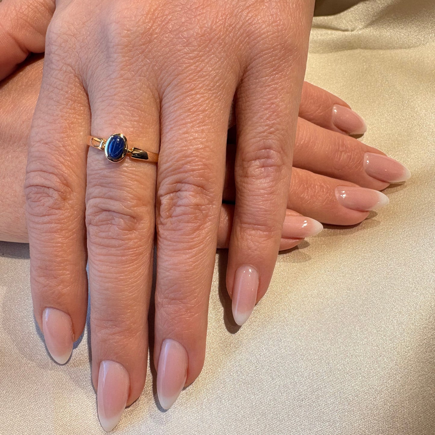 Blue Gem Gold Ring