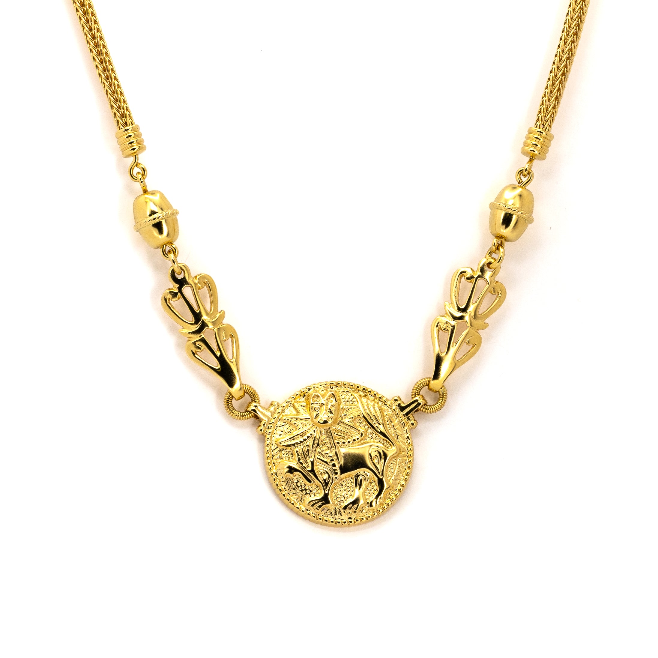 Kalevala Aurinkoleijona Yellow Gold Necklace