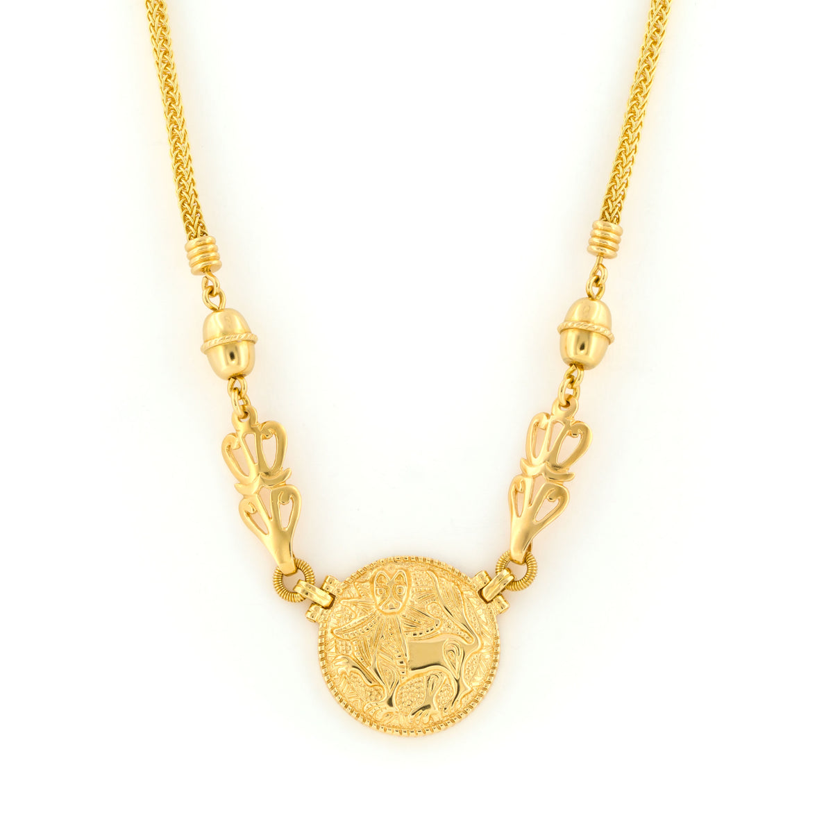 Kalevala Aurinkoleijona Yellow Gold Necklace