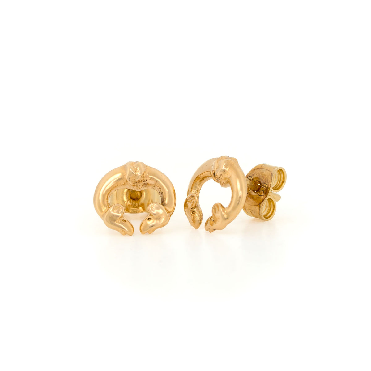 Kalevala Hirvenpää Yellow Gold Earrings