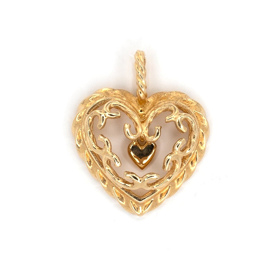 Kalevala "Talon sydän hela" Gold Pendant