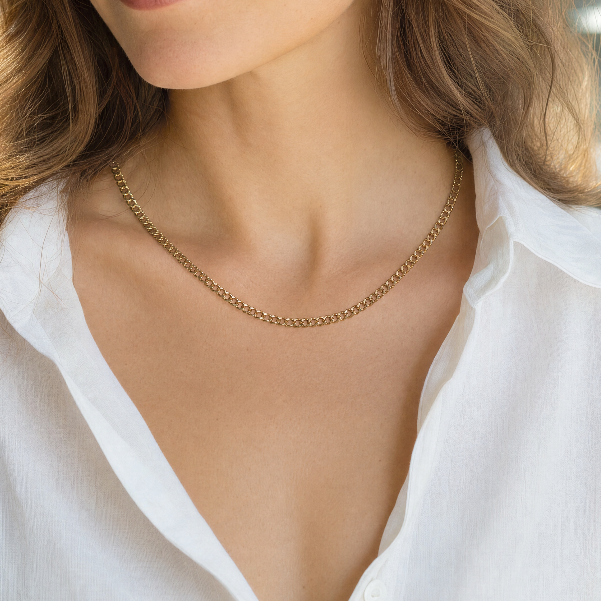 Yellow Gold Singapore Chain Necklace