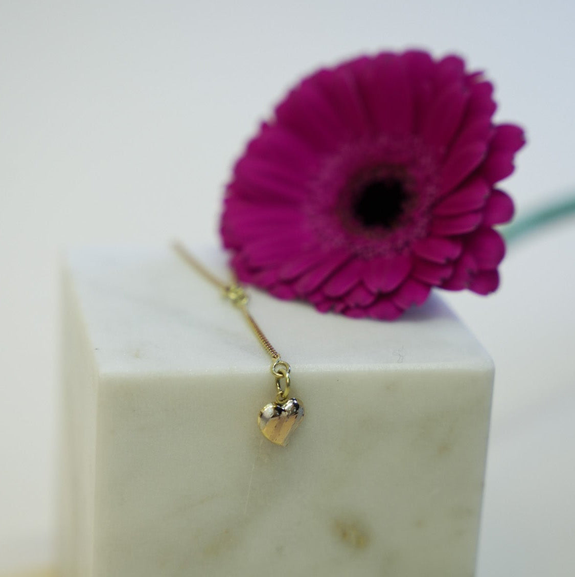 Gold Heart Lariat Necklace