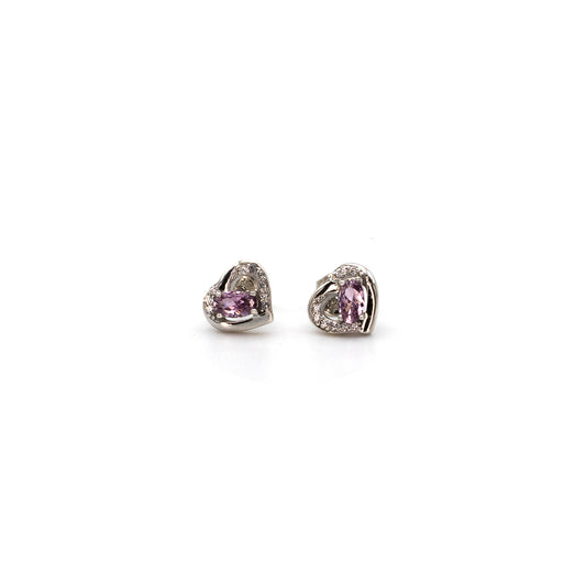 Heart Silver Studs