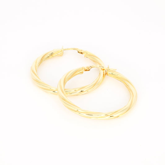 Twisted Gold Hoops