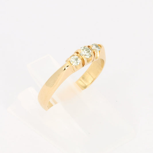 3 Stud Diamond Pinky Ring