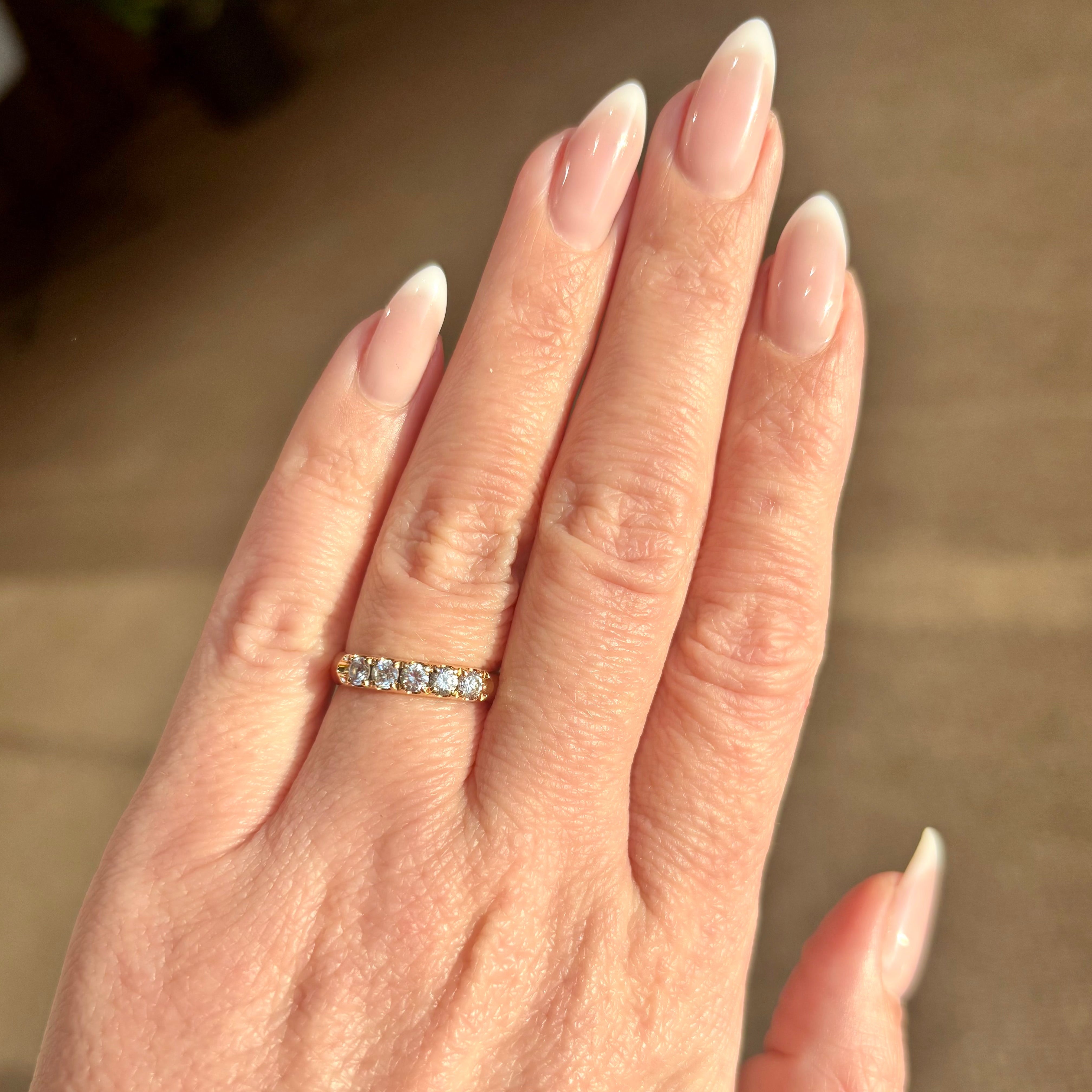 Half Eternity Gold Ring