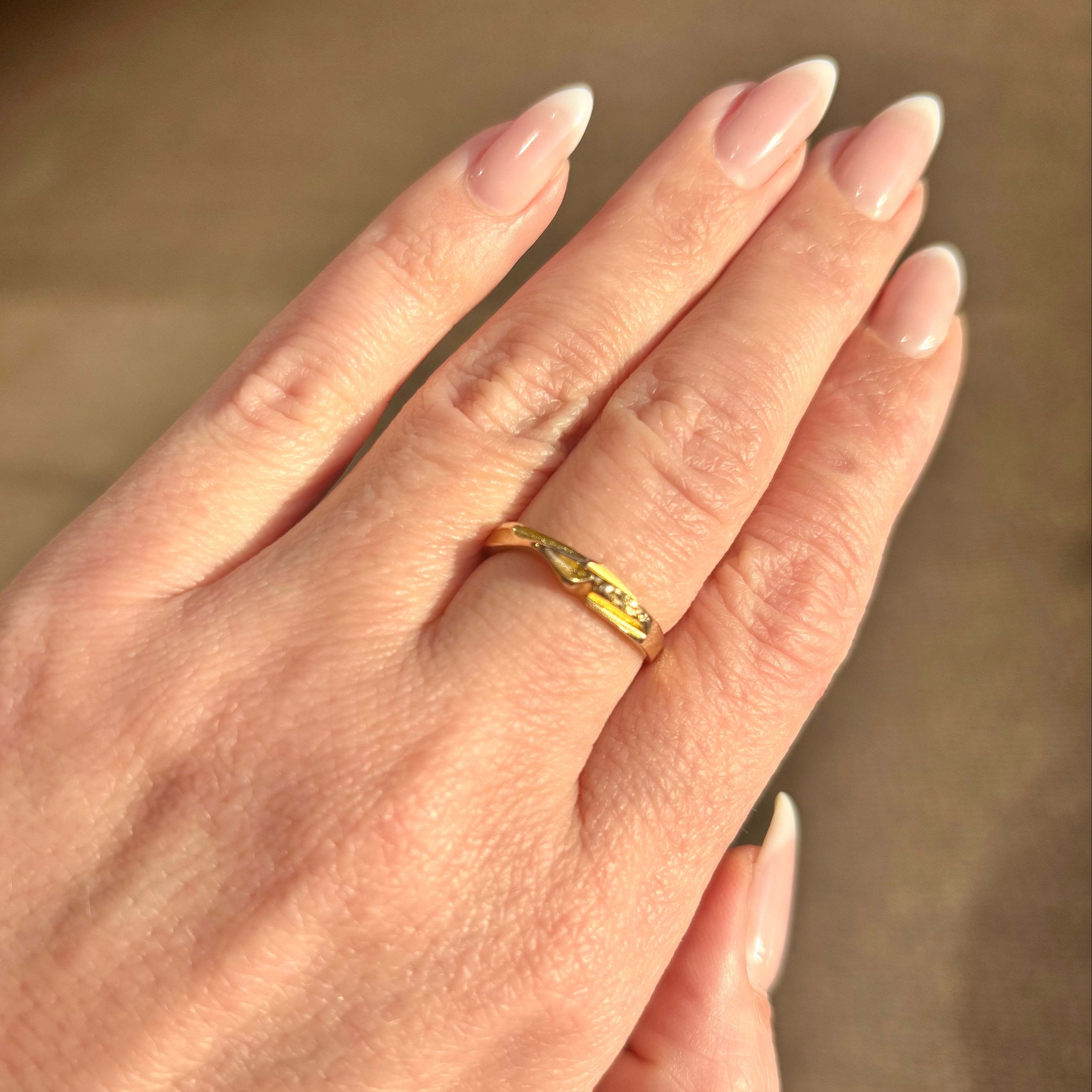 Lapponia Ocean Tide Gold Ring