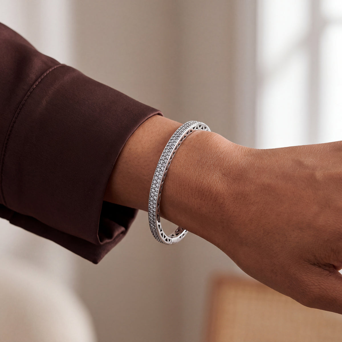 White Gold Bangle