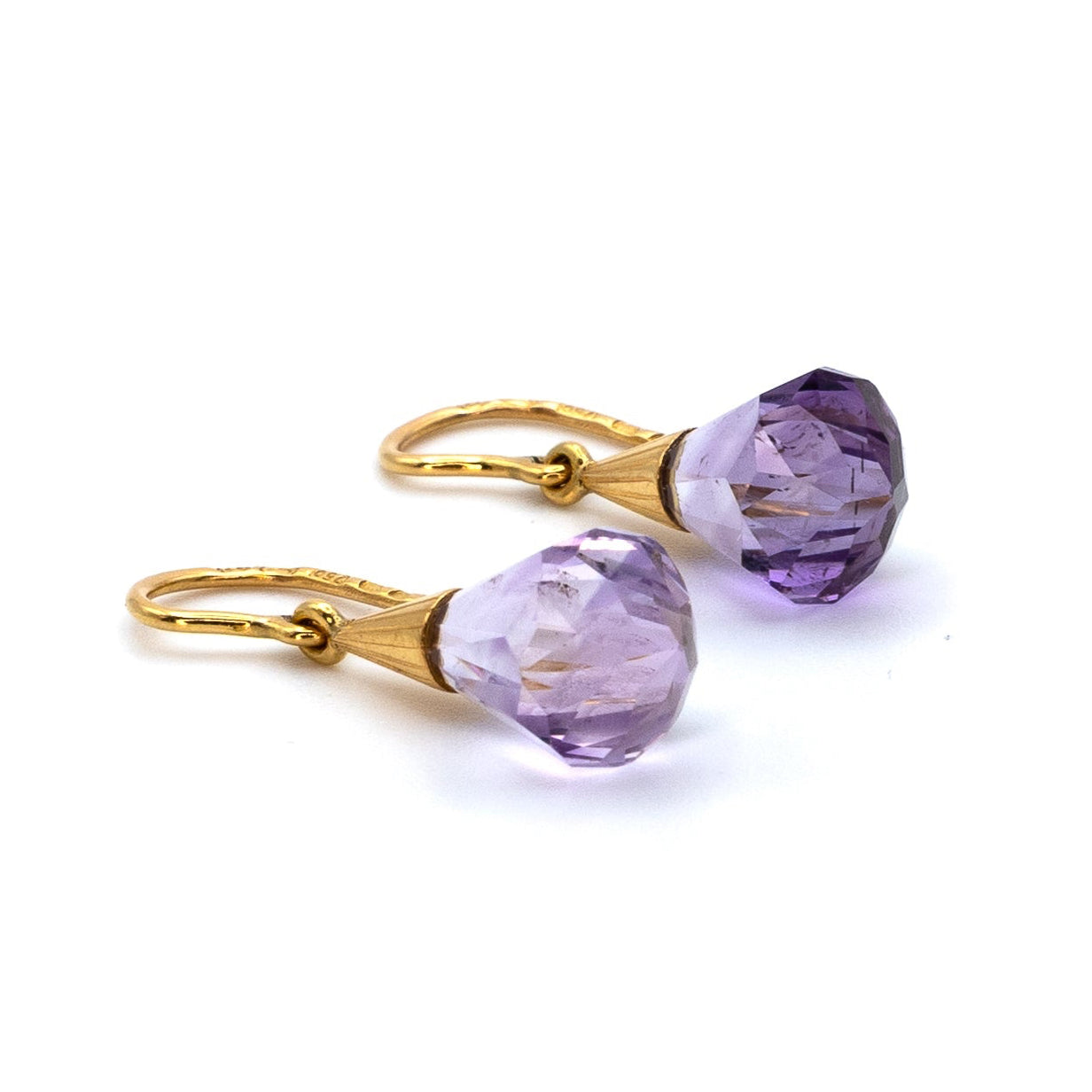 Amethyst Gold Earrings