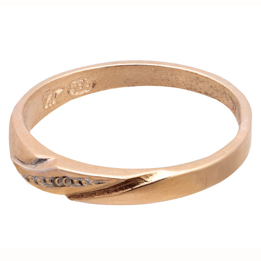 Baptism Diamond Gold Ring