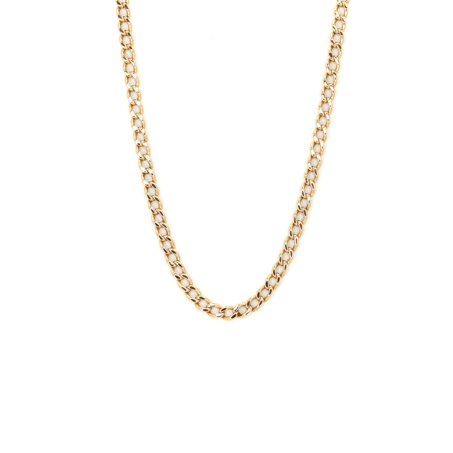 Gold Curb Chain Necklace
