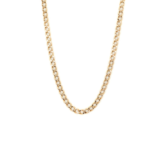 Gold Curb Chain Necklace