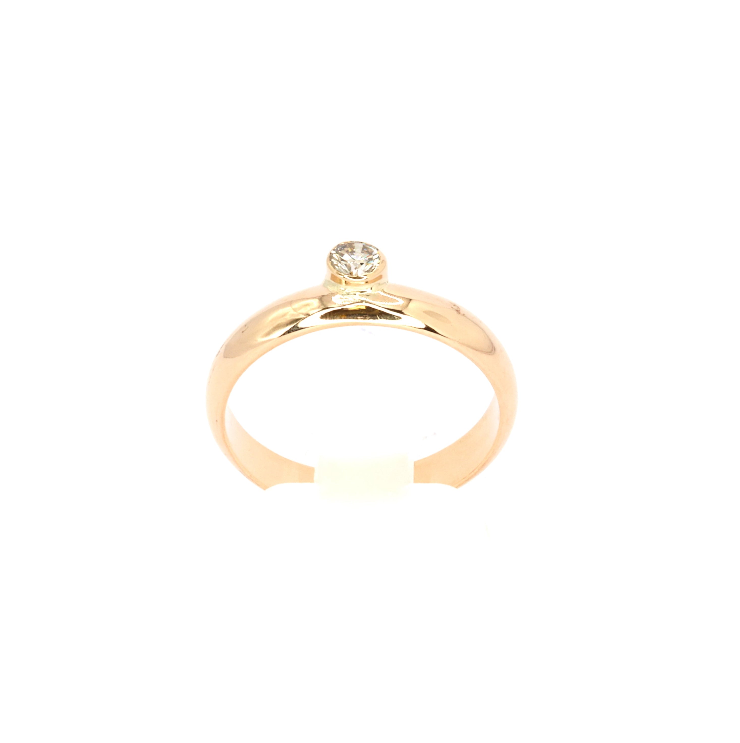 Diamond on Edge Gold Ring