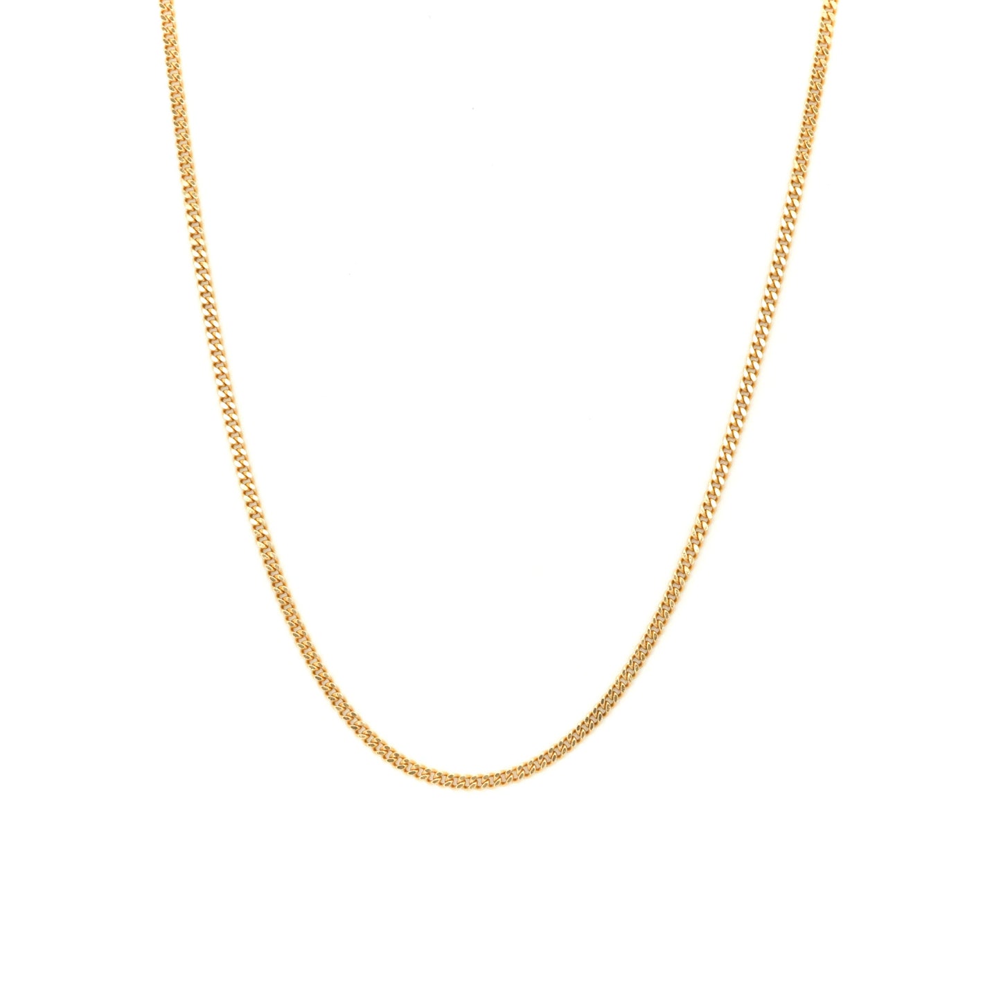 Gold Curb Chain Necklace