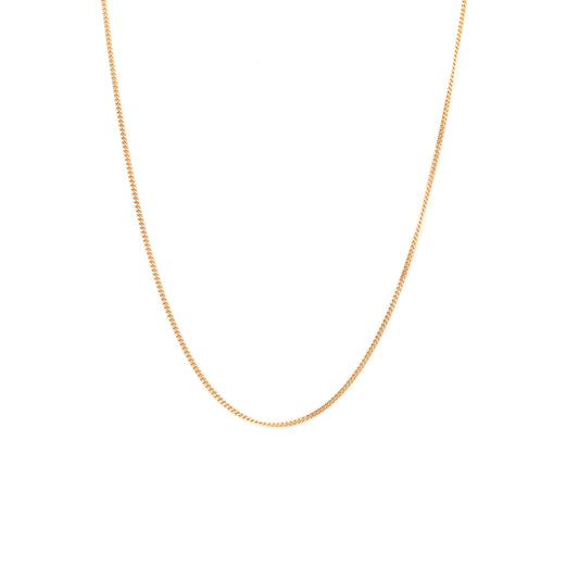 Delicate Gold Curb Chain Necklace