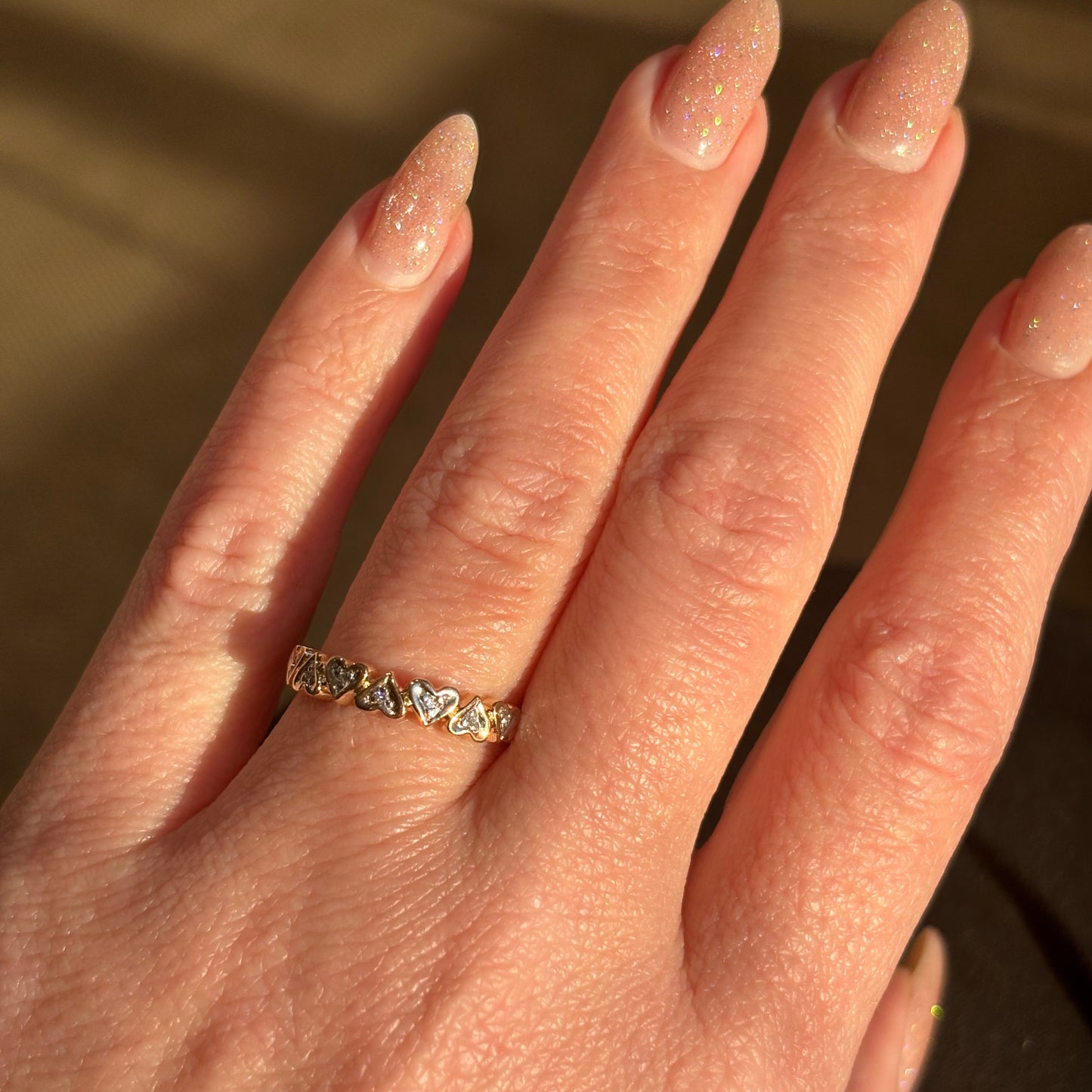 Timanttisormus keltakulta