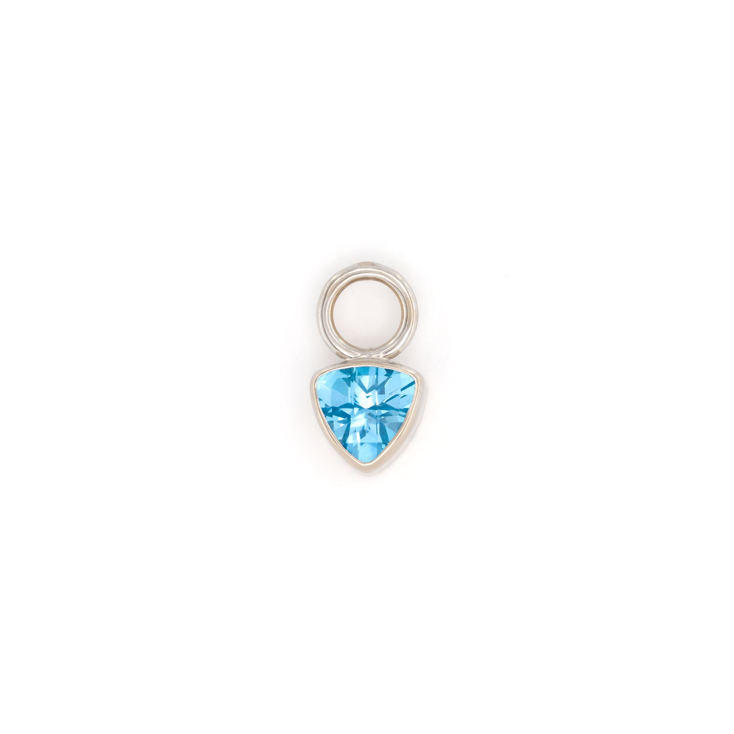 White Gold Blue Topaz Pendant