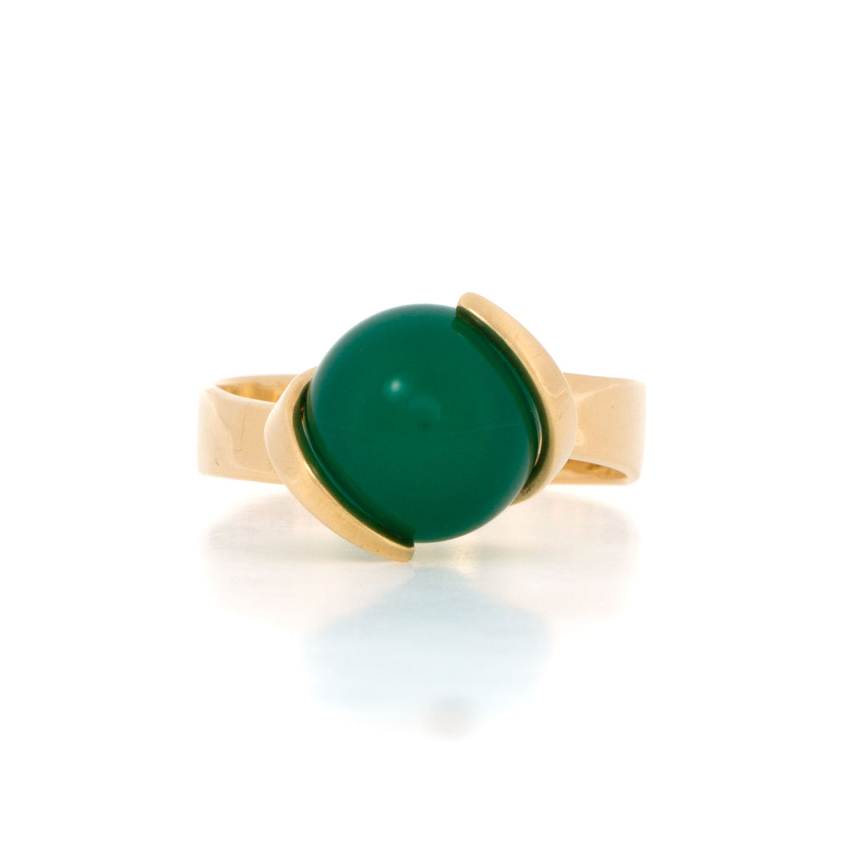 Yellow Gold Chalcedony Ring