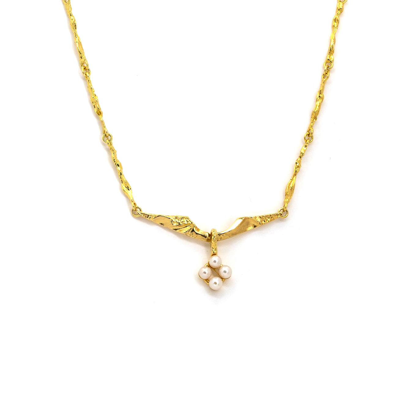 Lapponia Helmikukka Yellow Gold Necklace