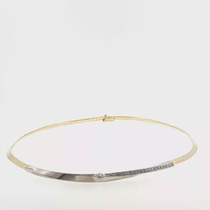 Bicolour Gold Diamond Choker Necklace