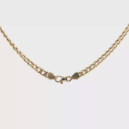 Yellow Gold Curb Chain Necklace