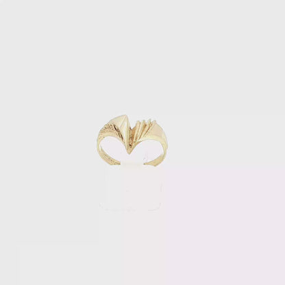Yellow Gold Ring with V-shape