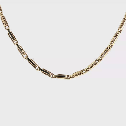 Yellow Gold Box Chain Necklace