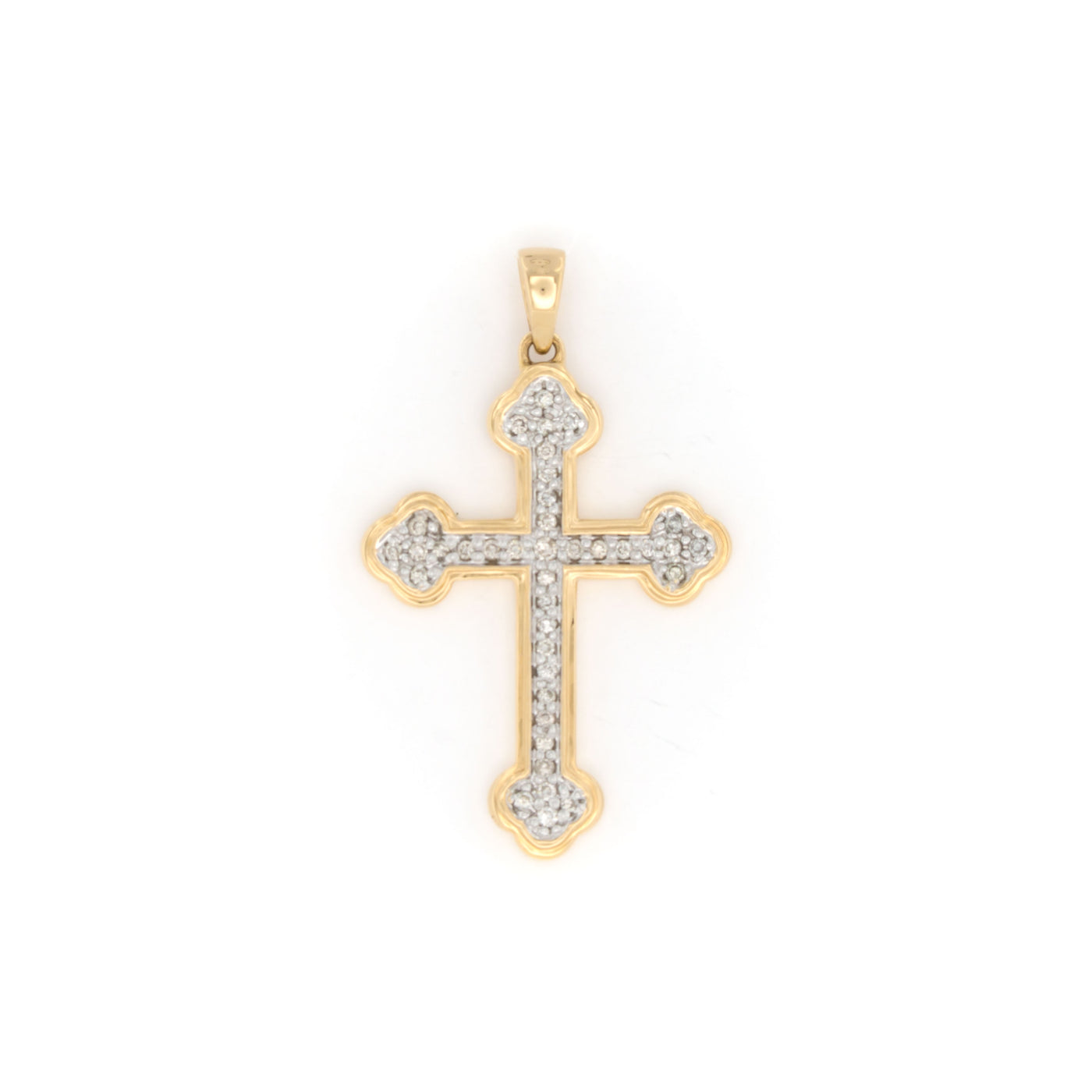 Bi Colour Gold Cross Necklace