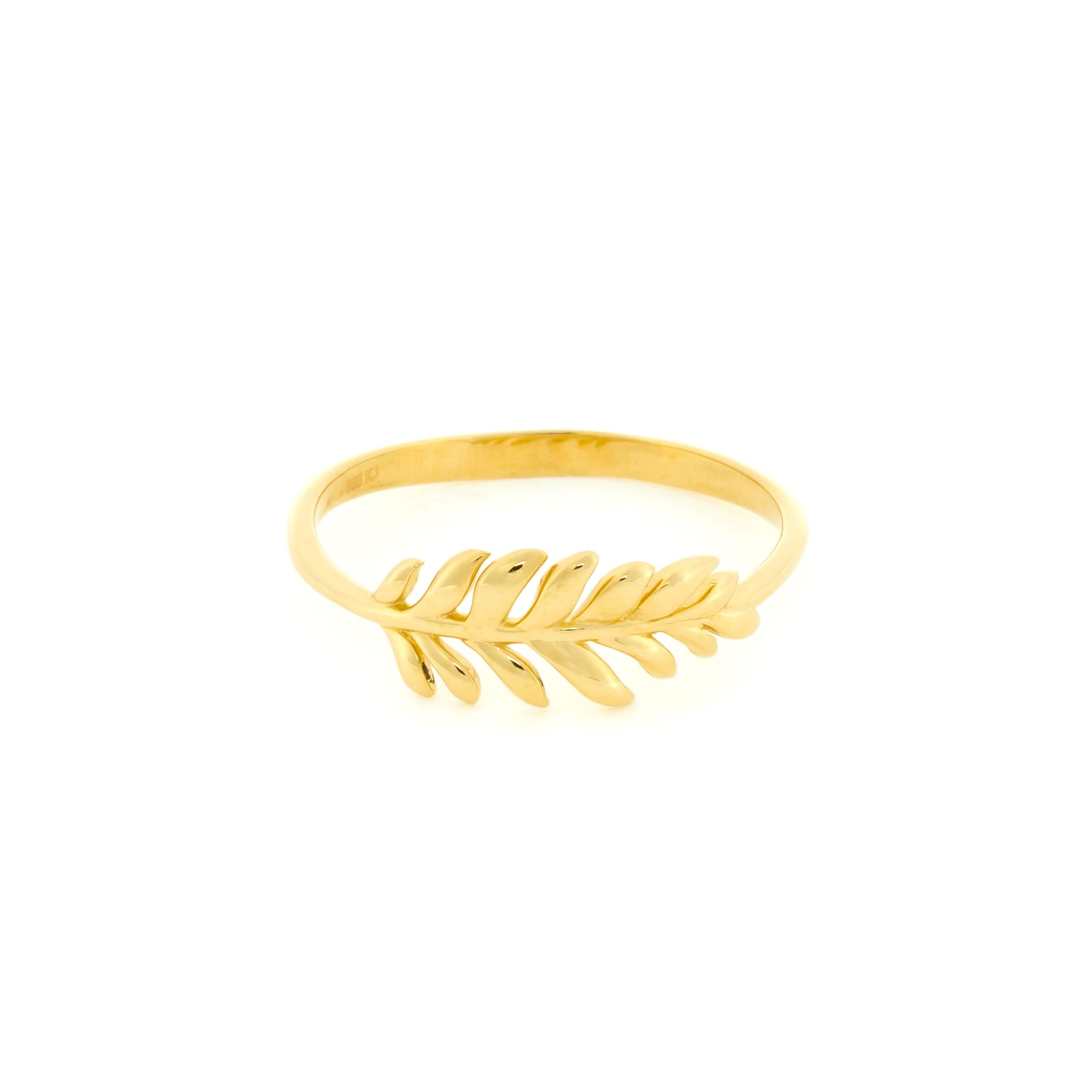Yellow Gold Leaf Ring