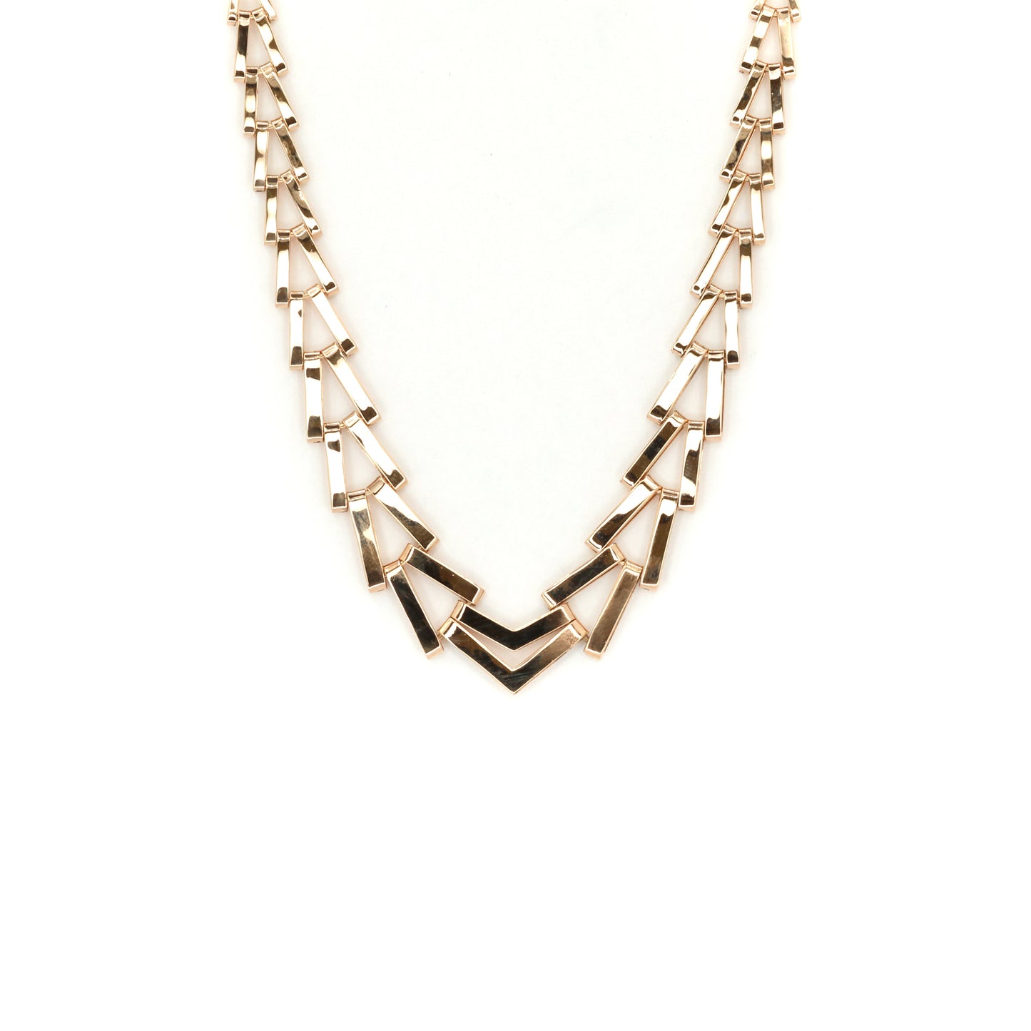 "V" Solid Gold Necklace
