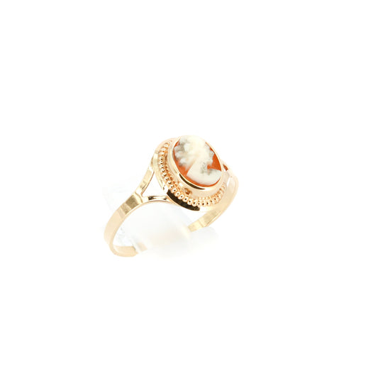 Delicate Cameo Gold Ring